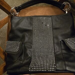 Black Sparkle Shoulder Bag